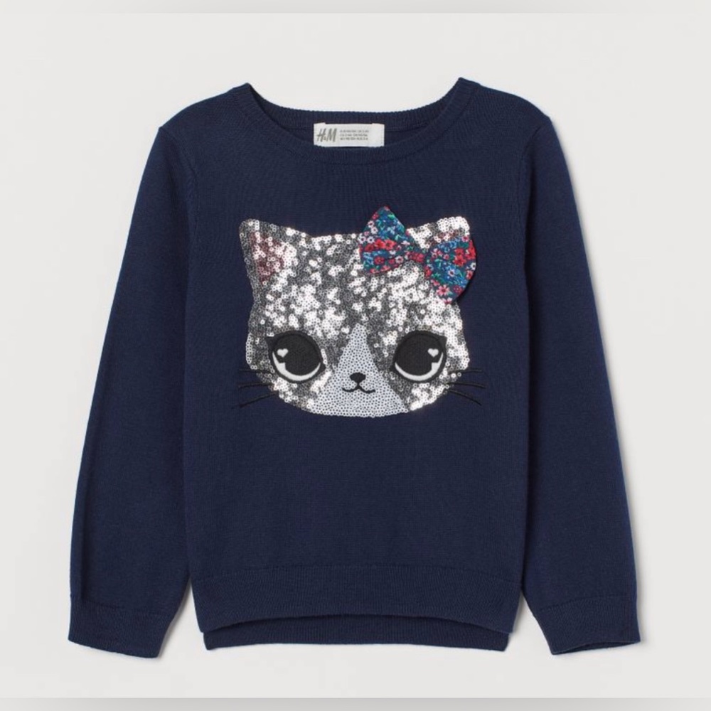 H&M Sequin-motif Sweater‎ Size 6-8Y
